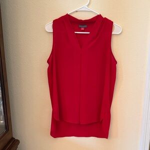 Vince Camuto red V-Neck sleeveless top, Size small.